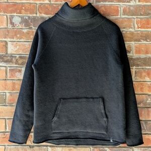 Duckworth Powder High Neck Rambouillet Merino Wool Women's Black Sweater Sz L